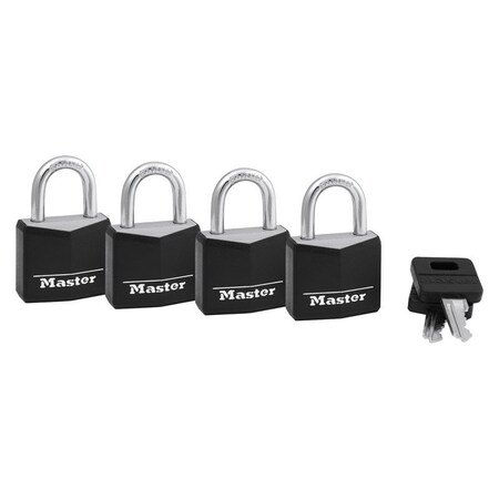 Master Lock Master Lock 1-3/16 in. W 4-Pin Cylinder Padlock 4 pk Keyed Alike PK 131Q